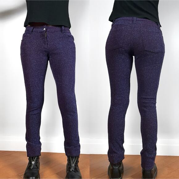 Vintage 90s Lip Service Sparkly Blue Pants Small Womens Mall Goth Gothic Y2K - Picture 16 of 16